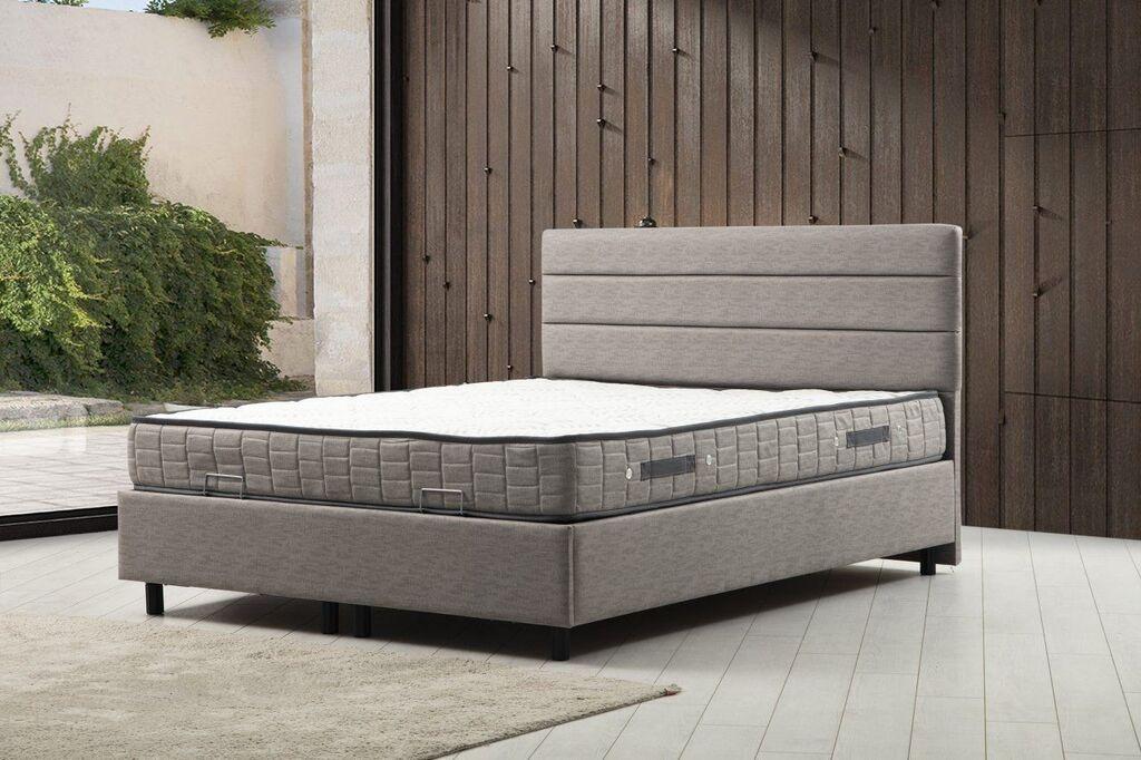 Француски кревет Hanah Home Motya, 140x114x200 см, светло сив