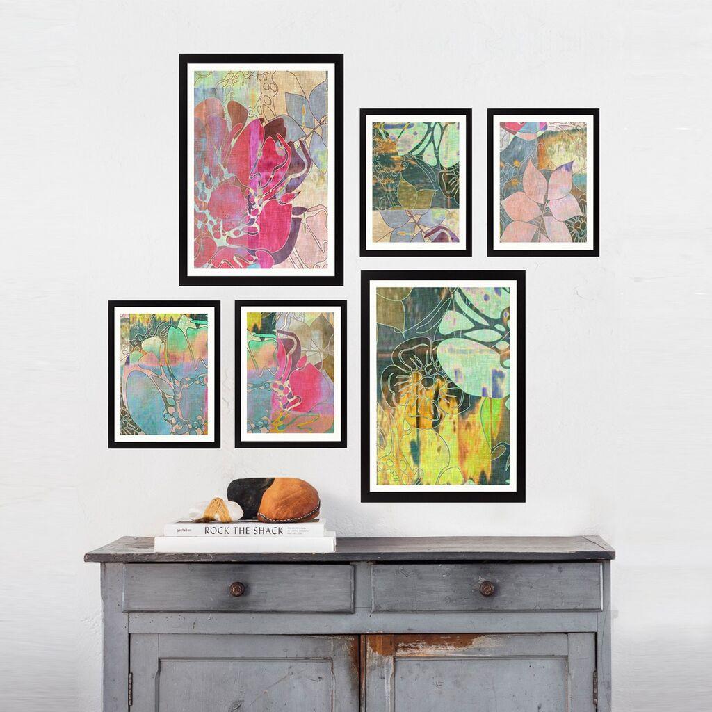 Декоративна слика Wallity КОМПЛЕТ_119, 24x44 см, 6 дела
