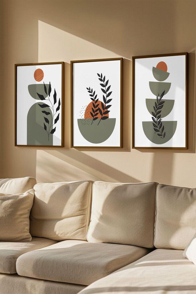 Слика во рамка Wallity Artvmodel6, 33x48 см, 3 дела