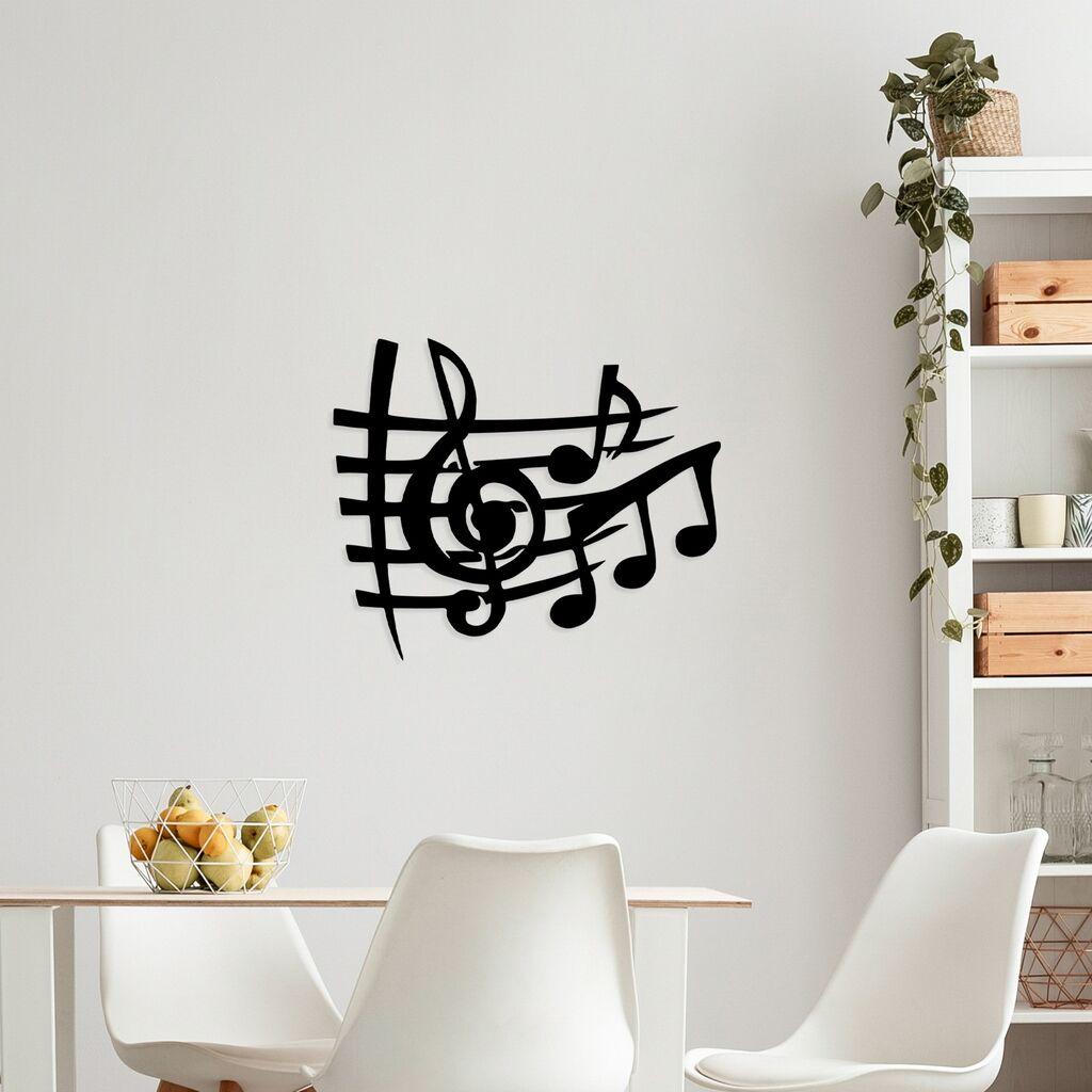 Wallity dzидна декорација Музикал 3, 58x70 см, црна