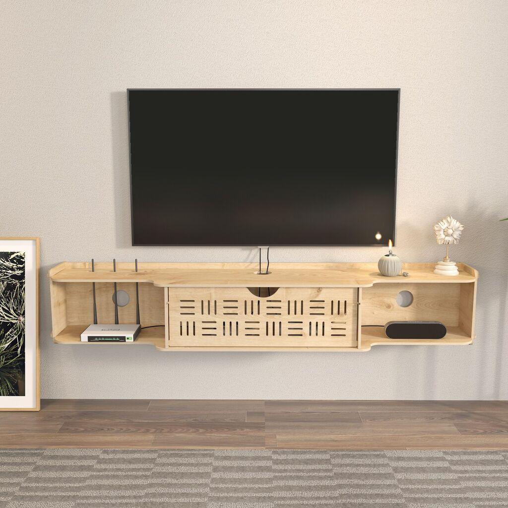 Комода за домашен телевизор Hanah, 140x25x25 см, даб