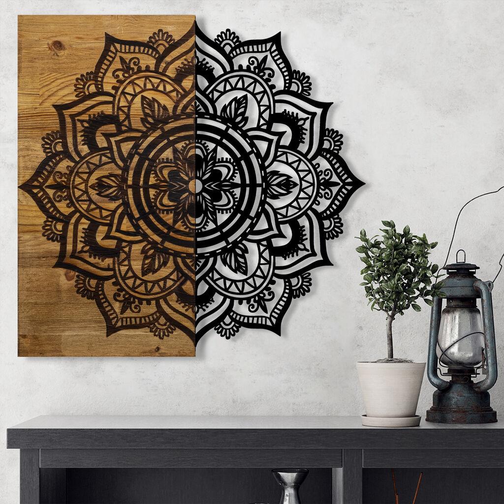 Wallity dzидна декорација Мандала 6, 59x3x58 см, црна