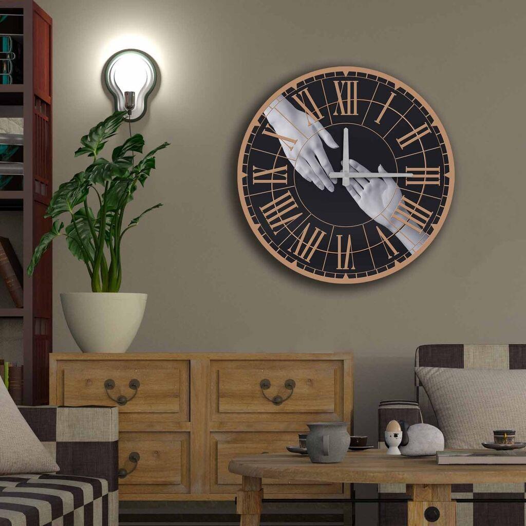 Wallity MDF dzиден часовник 50 см во боја