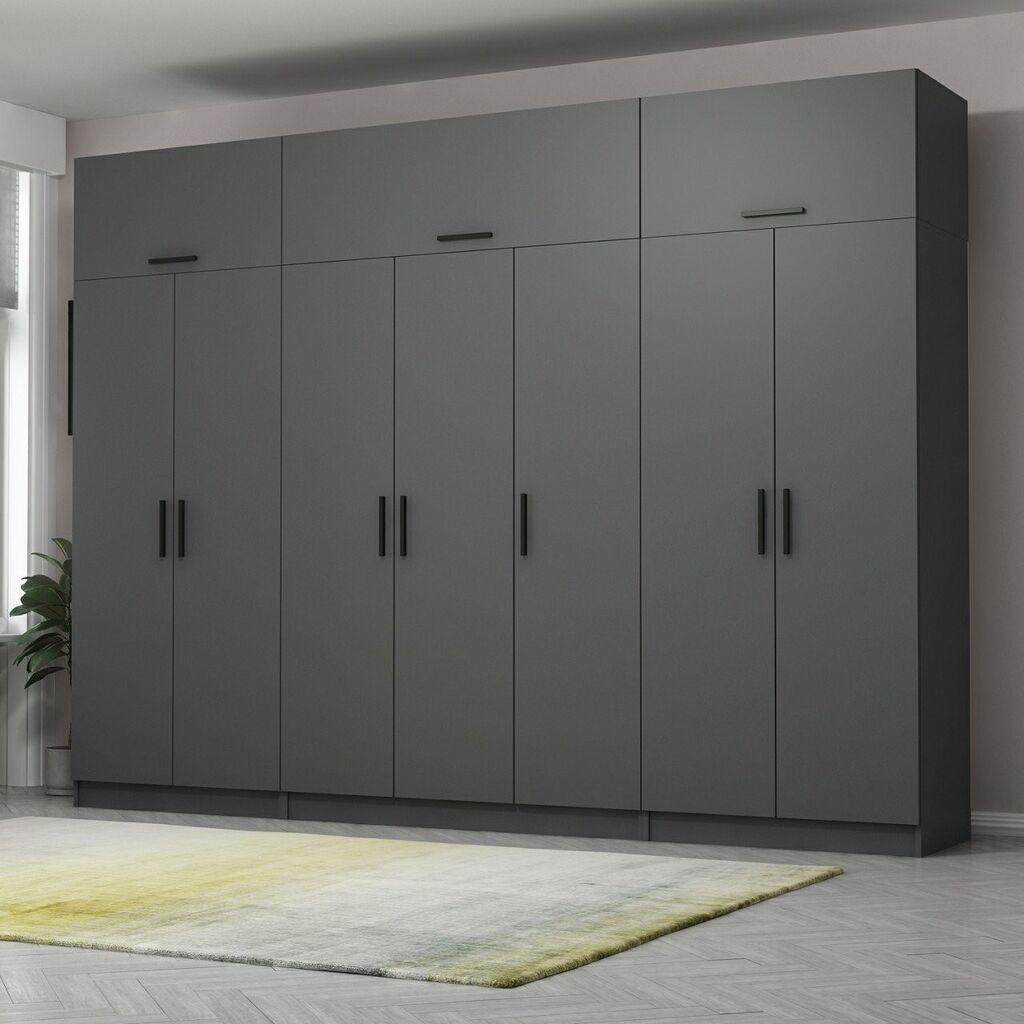 Гардеробер Hanah Home Kale-5177, 315x235x52 см, Антрацит