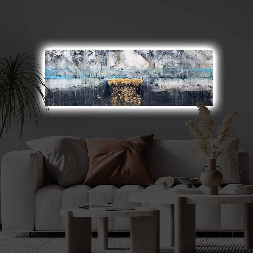 Слика „Волити" на платно со LED осветлување 30x90 см