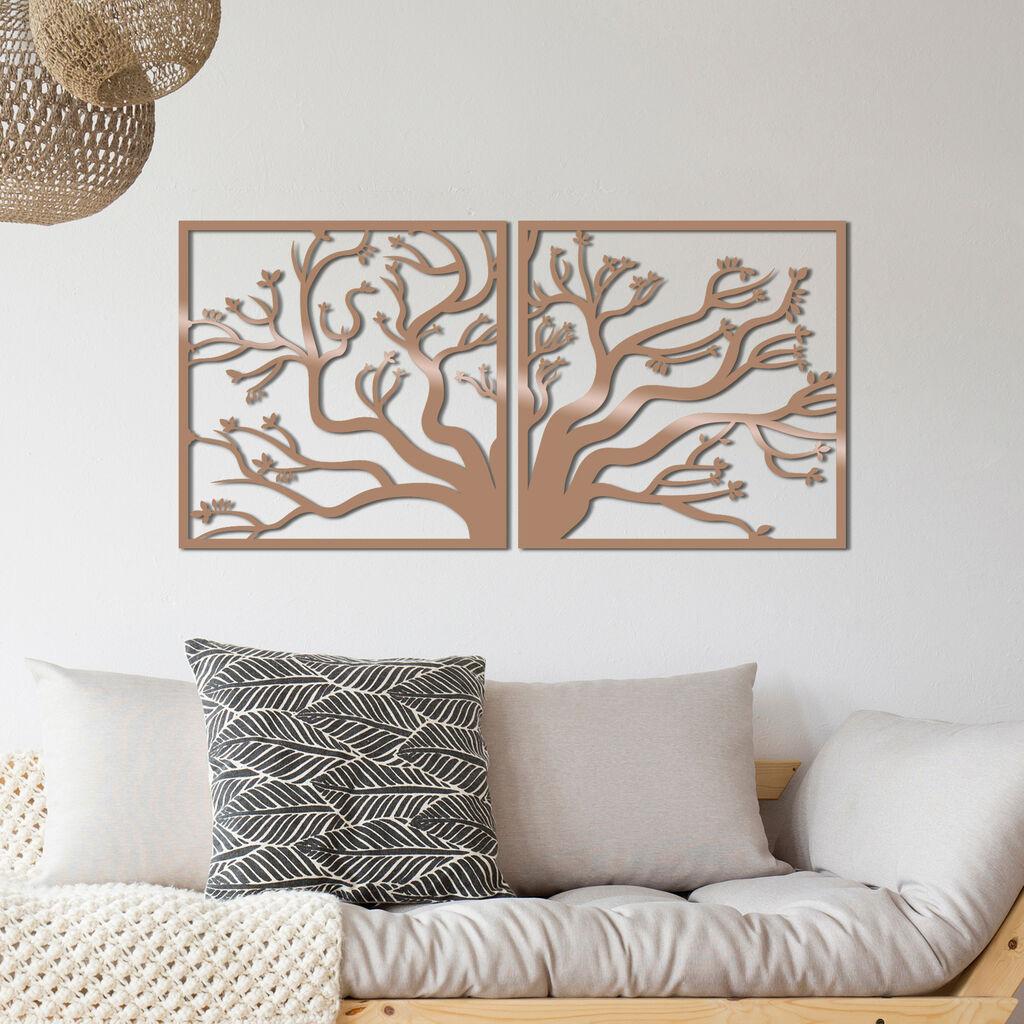 Wallity декорација за ѕид Tree2 бакар, 100x50 см