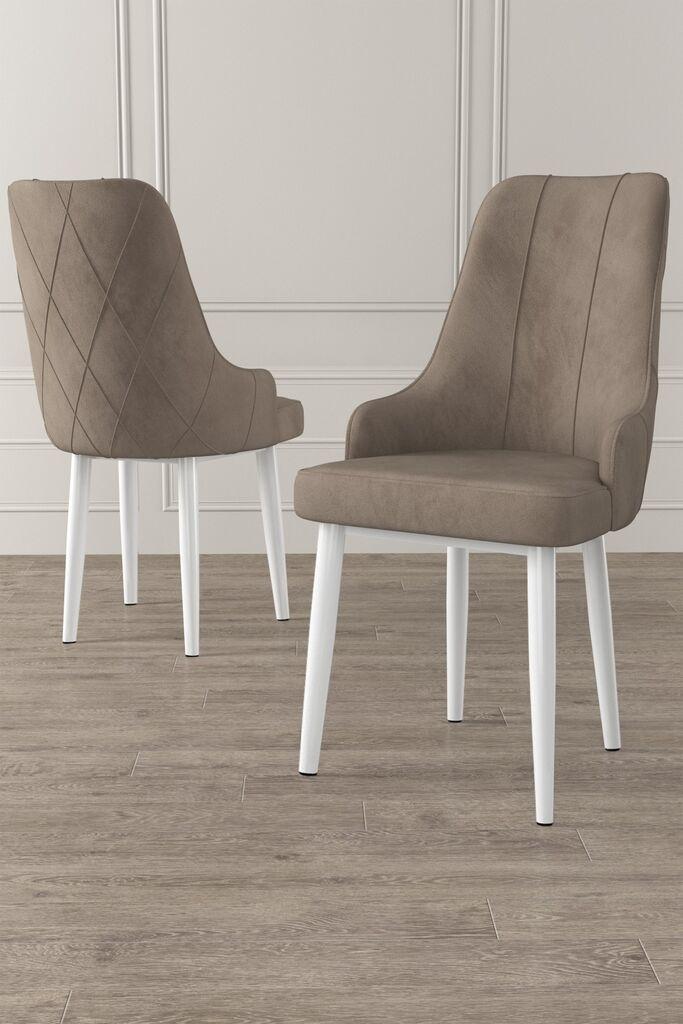 Комплет столчиња Hanah Home Trex, 46x95x42 см, 2 парчиња, бело-кафеава