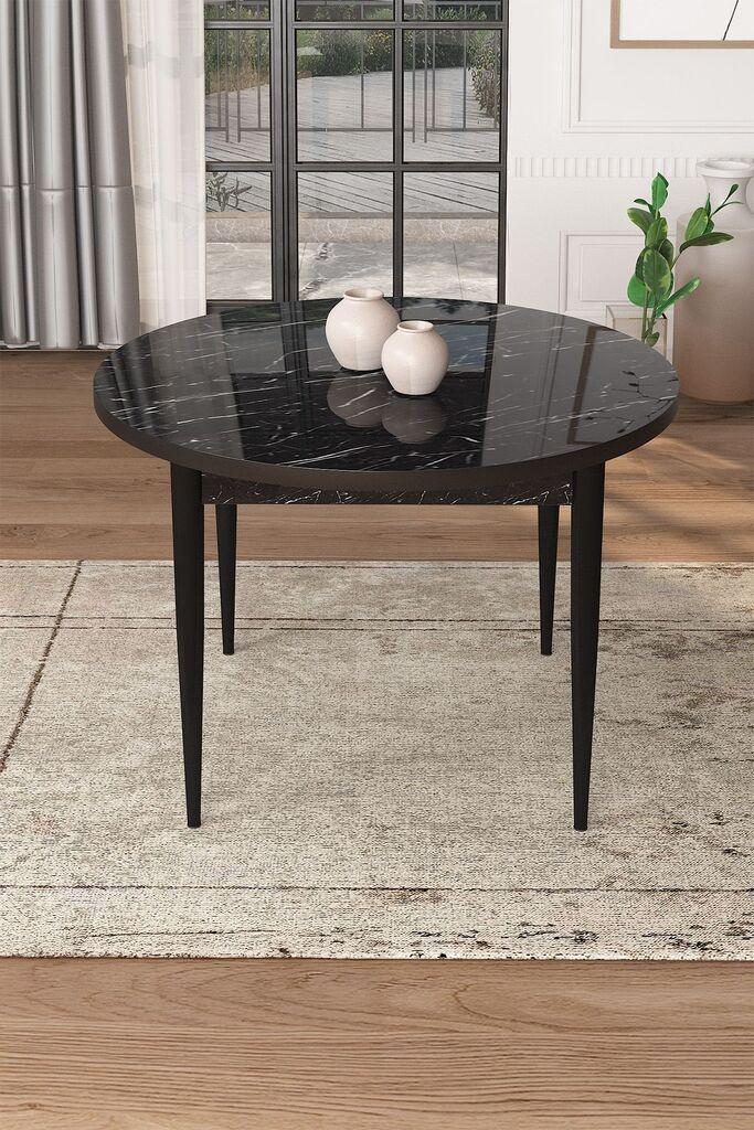 Трпезариска маса Hanah Home Tor, 90x75x90 см, црна
