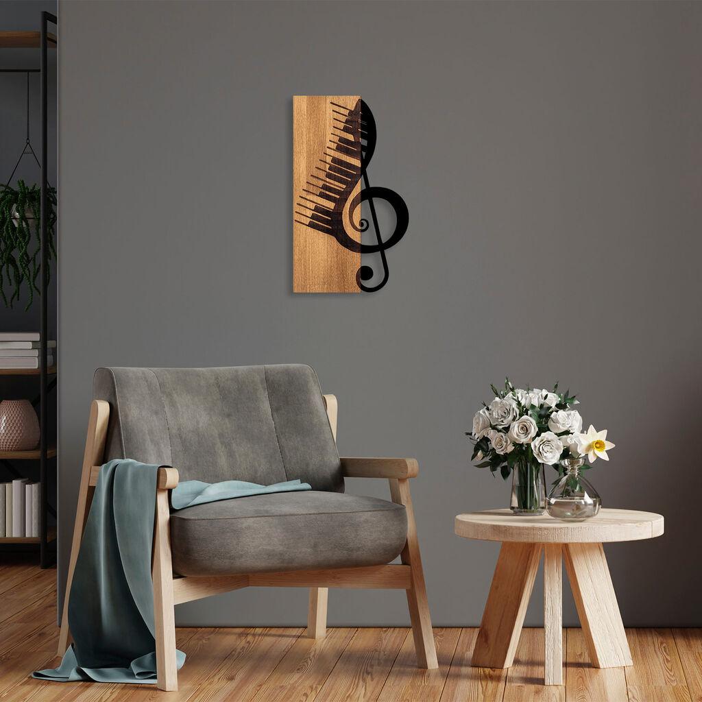 Wallity dzидна декорација Музикал 1, 30x50 см, кафеава