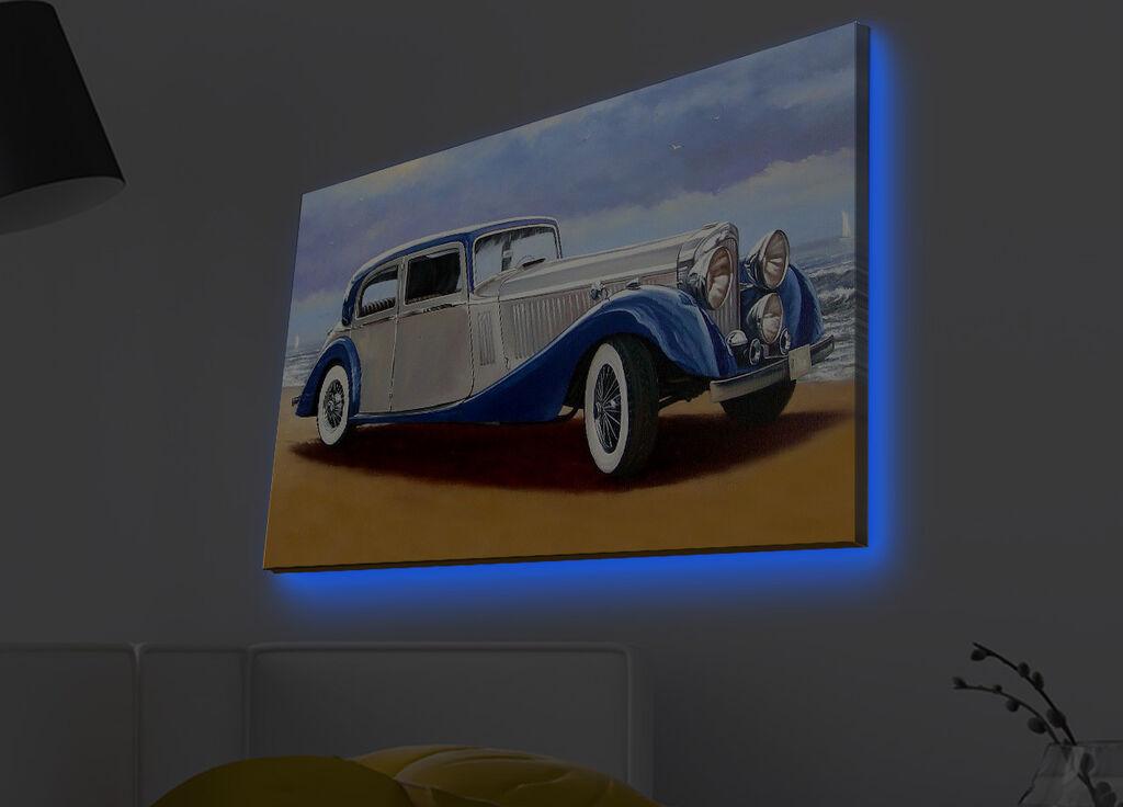 Слика „Волити" на платно со LED осветлување 45x70 см