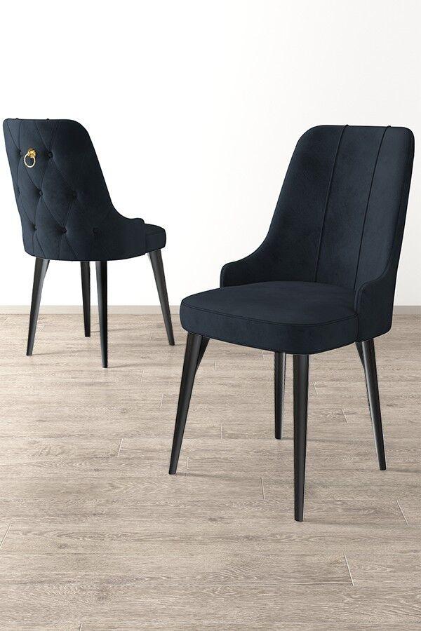 Комплет столчиња Hanah Home Newa, 46x94x46 см, 4 парчиња, антрацит-црна