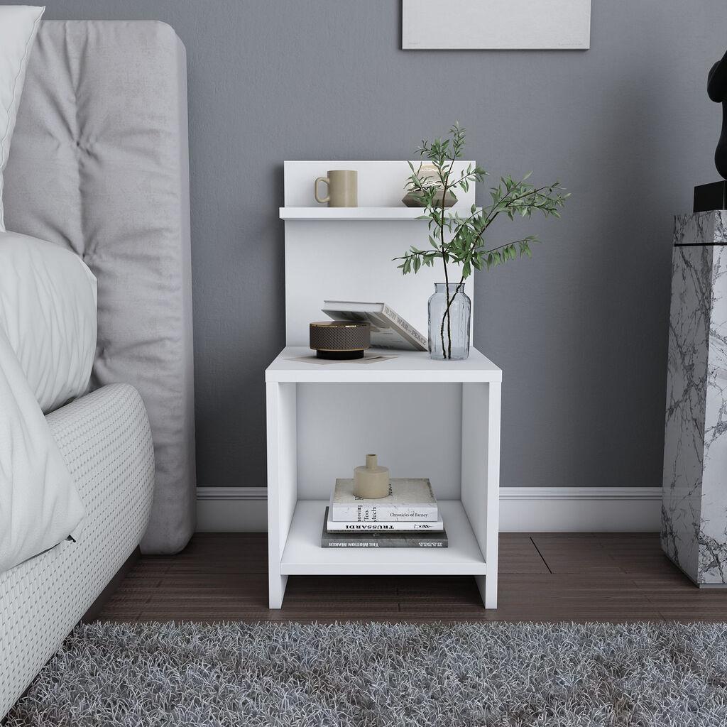 Ноќна масичка Hanah Home Ullman, 35,6x37,4x72 см, бела