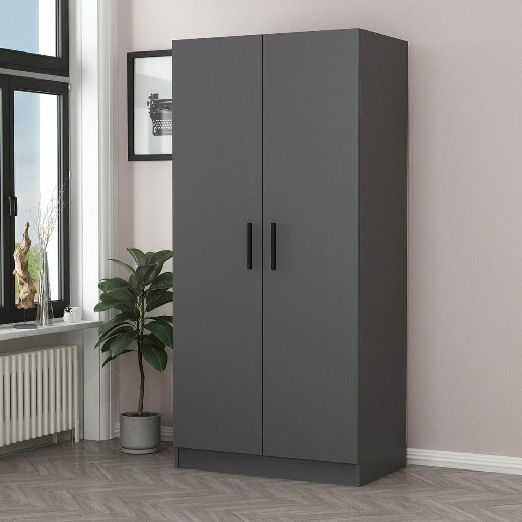 Гардеробер Hanah Home Kale-190, 90x190x52 см, Антрацит