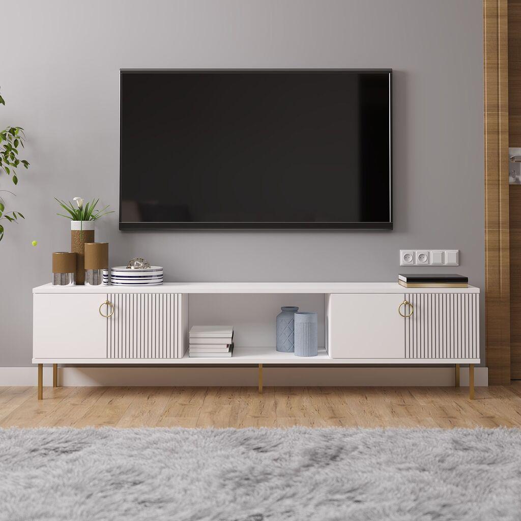 Hanah Home Тв Комода 180X45X30 Cm Бела