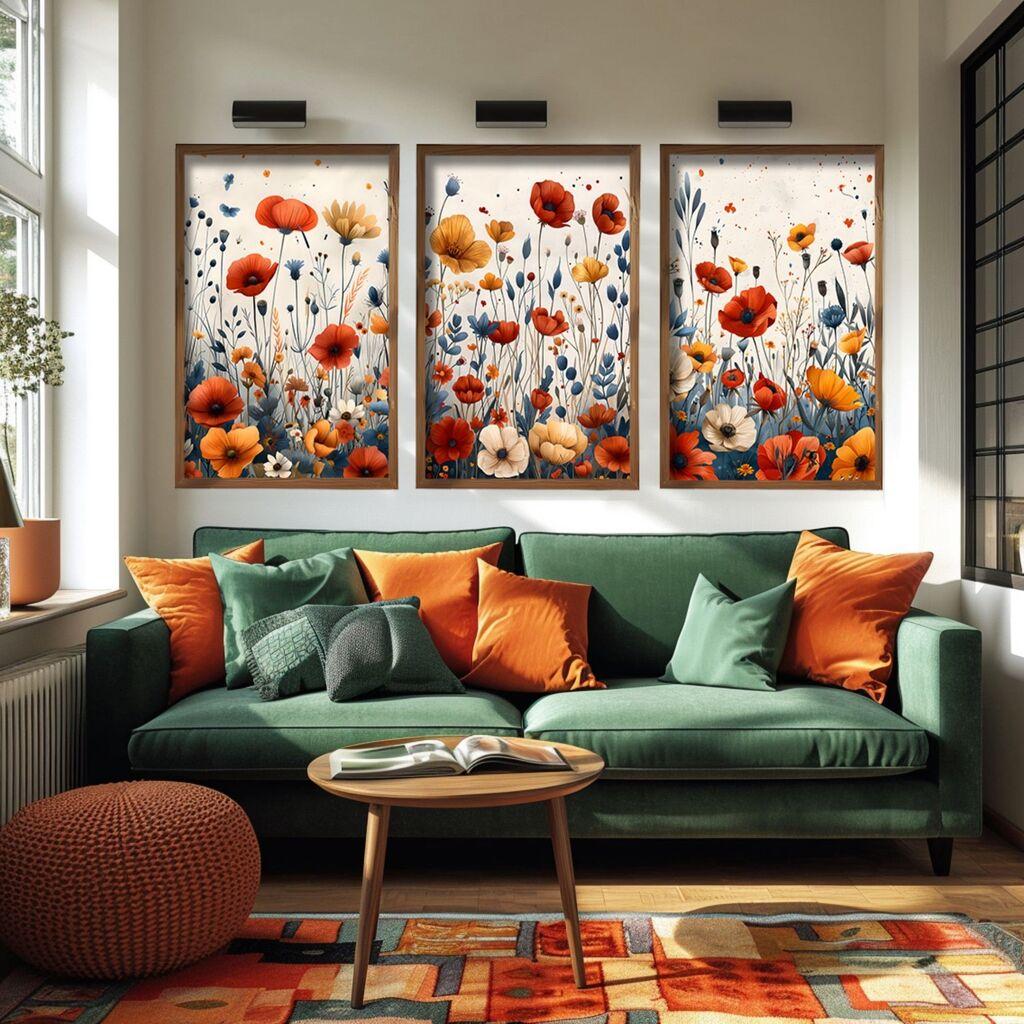 Декоративна слика Wallity GE258-L, 35x47x3.5cm, 3 дела