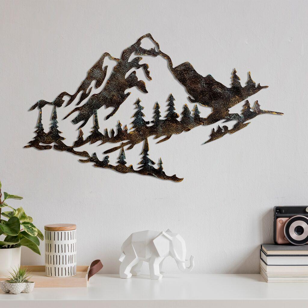 Wallity dzидна декорација Mountain-1, 70 см x 40 см, шарена