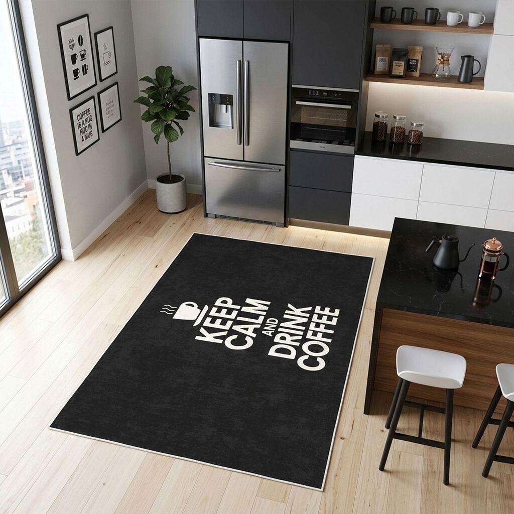 Тепих Conceptum Hypnose Wookece173, 50x80 см, црно-бел