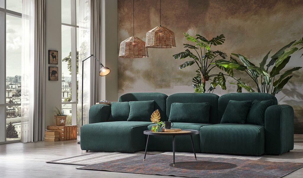 Аголна гарнитура софа Atelier del Kuba, 135x298x83 см, керозин