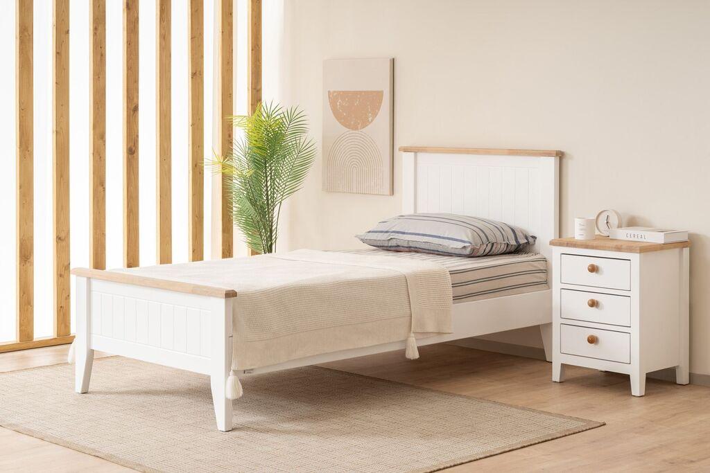 Рамка за кревет Hanah Home Uren, 90x98x200 см, бела