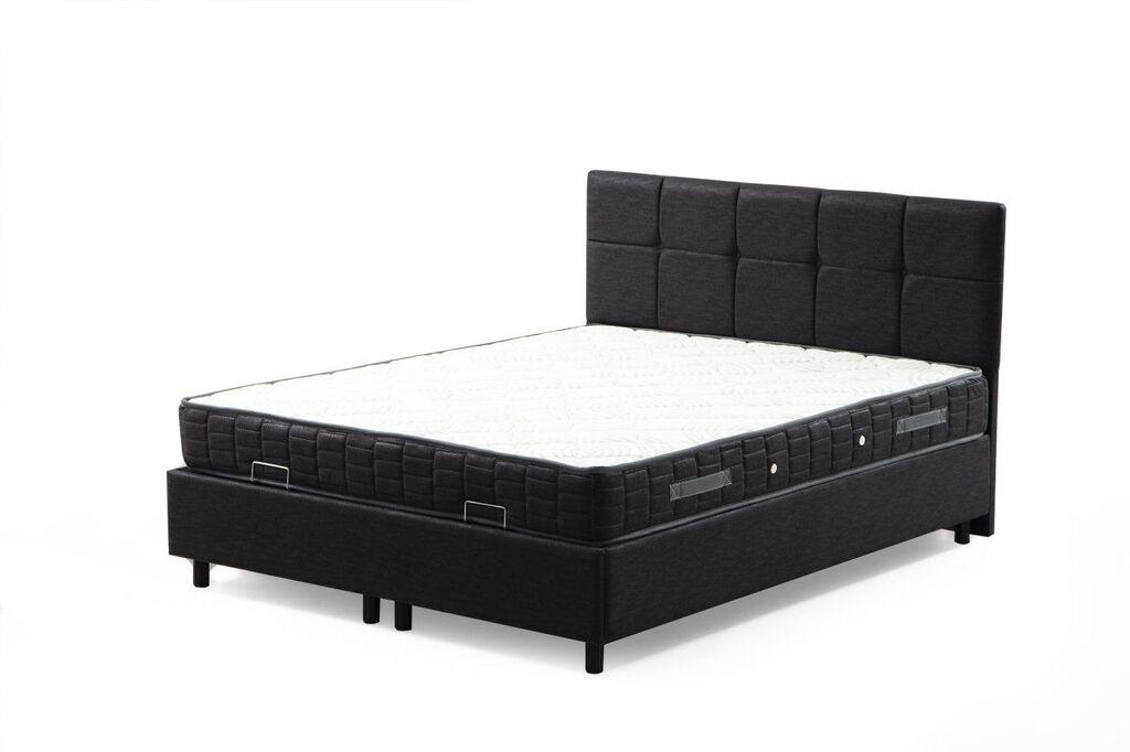 Hanah Home Брачен Кревет со Душек Vitalia 160x200cm, Антрацит