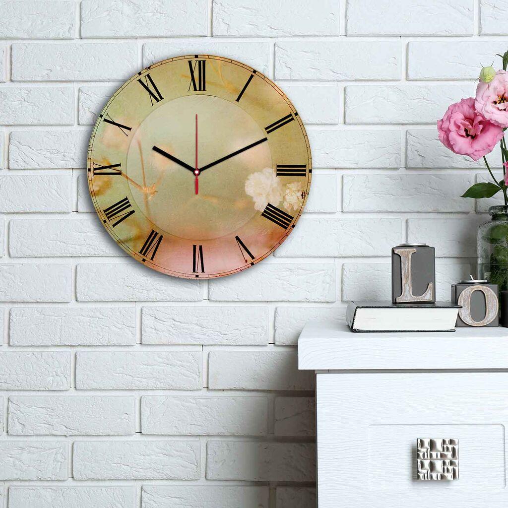 Wallity MDF dzиден часовник во боја 30 см