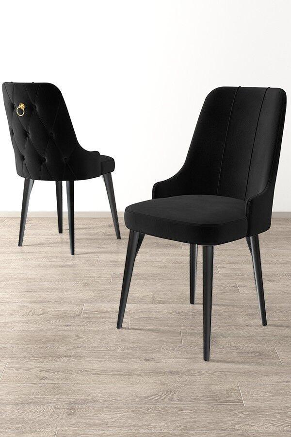 Комплет столчиња Hanah Home Newa, 46x94x46 см, 2 парчиња, црна