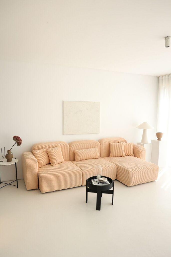 Atelier del Sofa Аголна Гарнитура Kuba 135x298x83cm, Кајсија