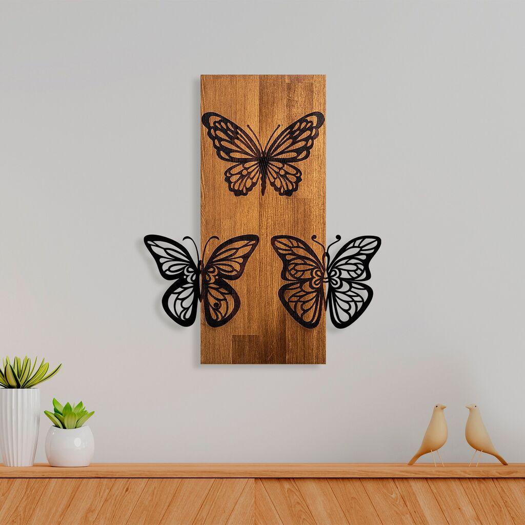 Wallity декорација за dzид Пеперутки 1, 47 x 58 см, кафеава