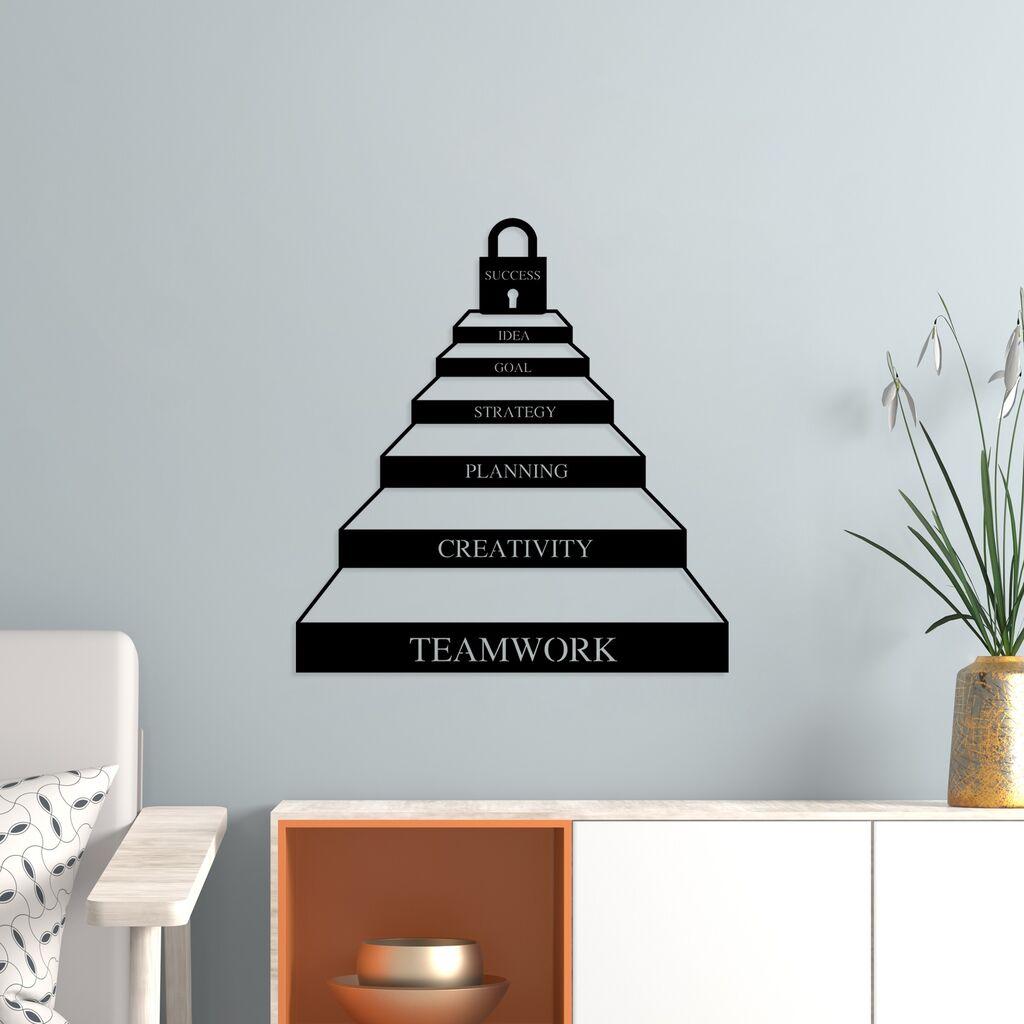 Wallity dzидна декорација Success Steps, 67 x 70 cm, црна