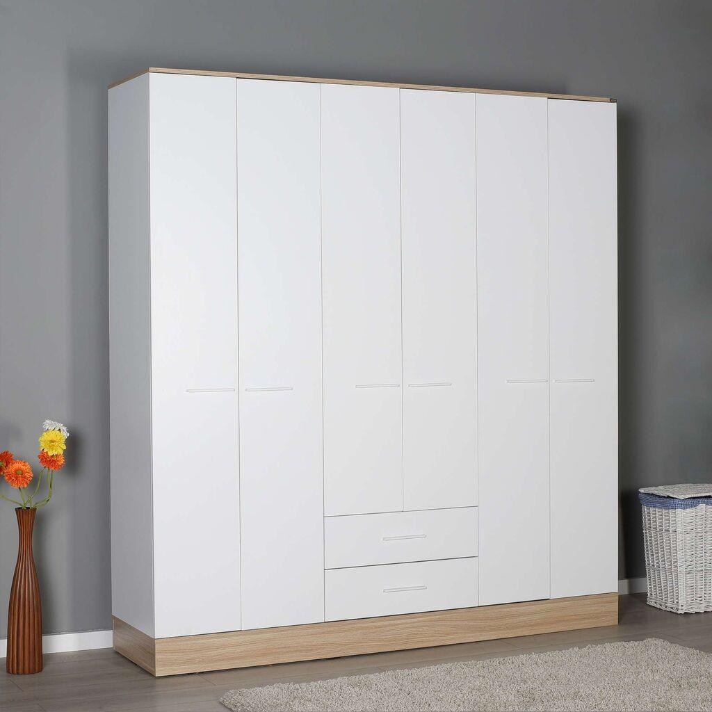 Основа за плакар Hanah Home 6, 224x206x52 см, бела