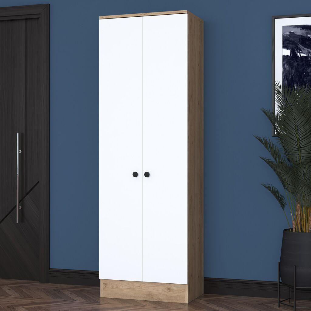 Гардеробер Hanah Home со полица за чевли P6- M14-2415, 59,8x37,5x182,8 см, бела