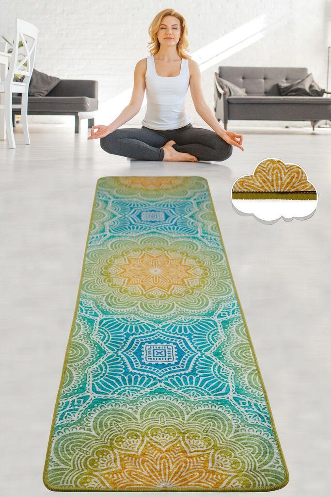 Подлога за јога Vital and Vivid Positive, 60x200 см, шарена
