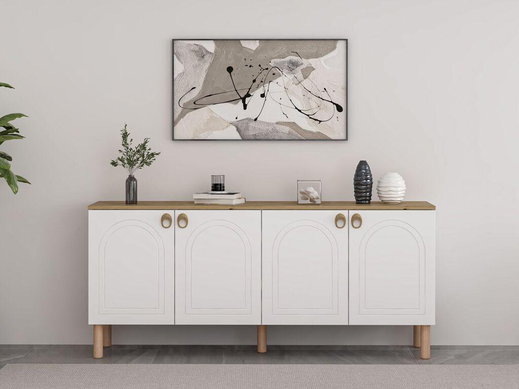 Hanah Home Console Lotus, 180x81x45 см, бела