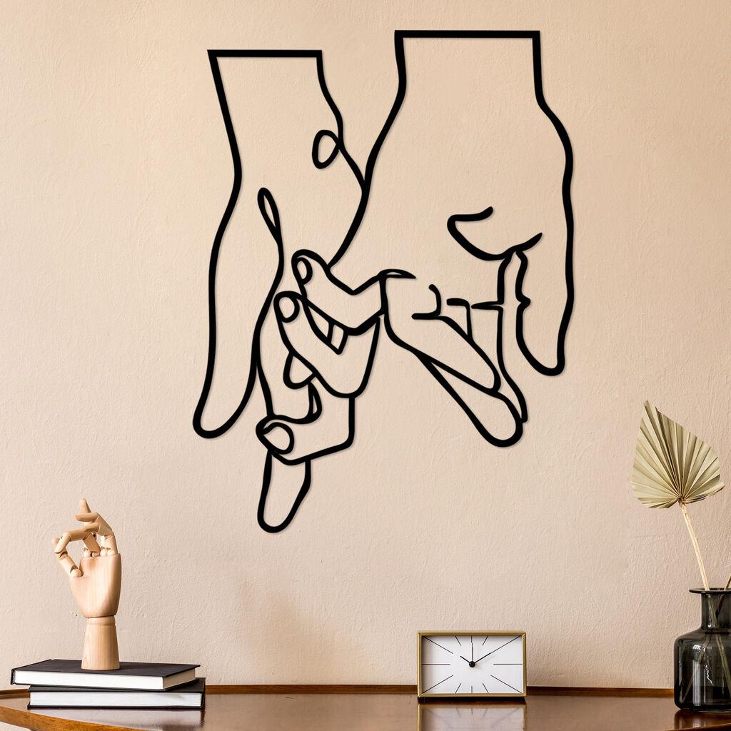 Wallity декорација за dzид Pinky Love, 58x76 см, црна