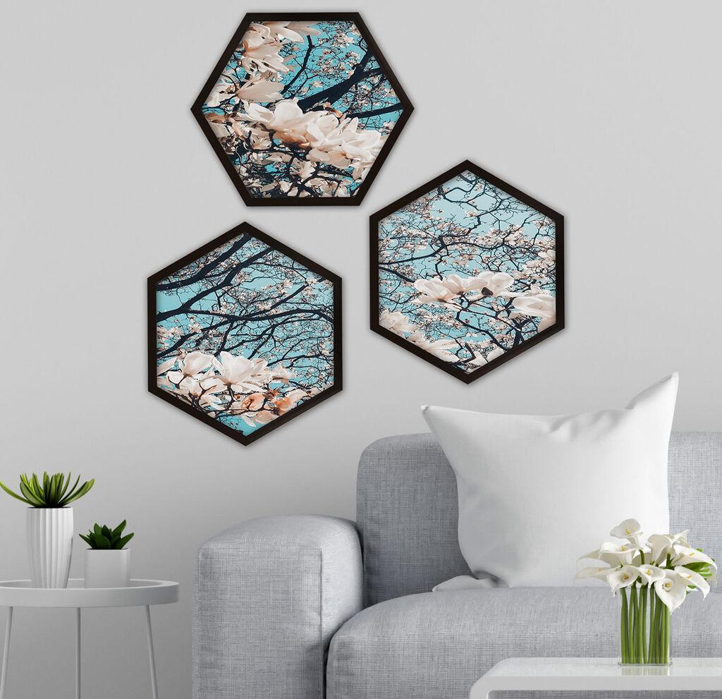Wallity врамена слика 6GEN1367, 35x35 см, 3 дела