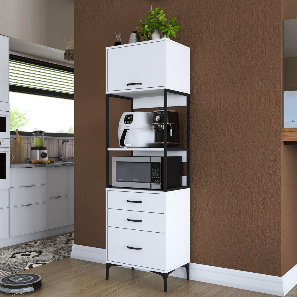 Комода Hanah Home за повеќекратна употреба JE135-3101, 60 x 40 x 198,6 см, бела