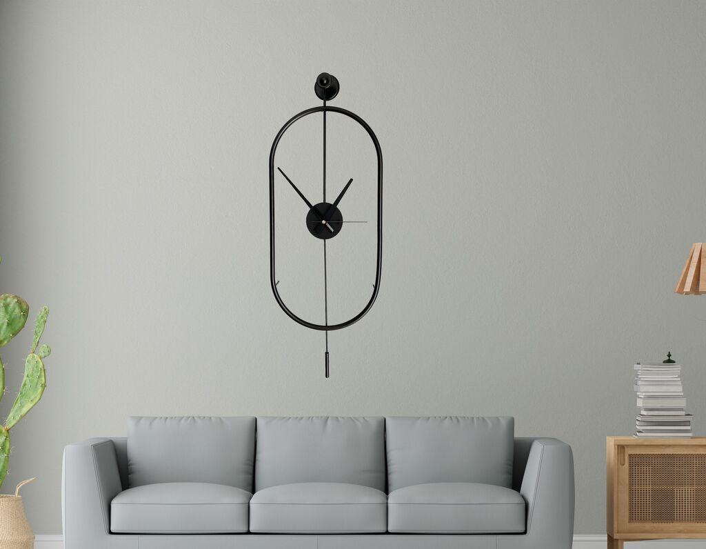 Wallity dzиден часовник 28x80x7 см, црн