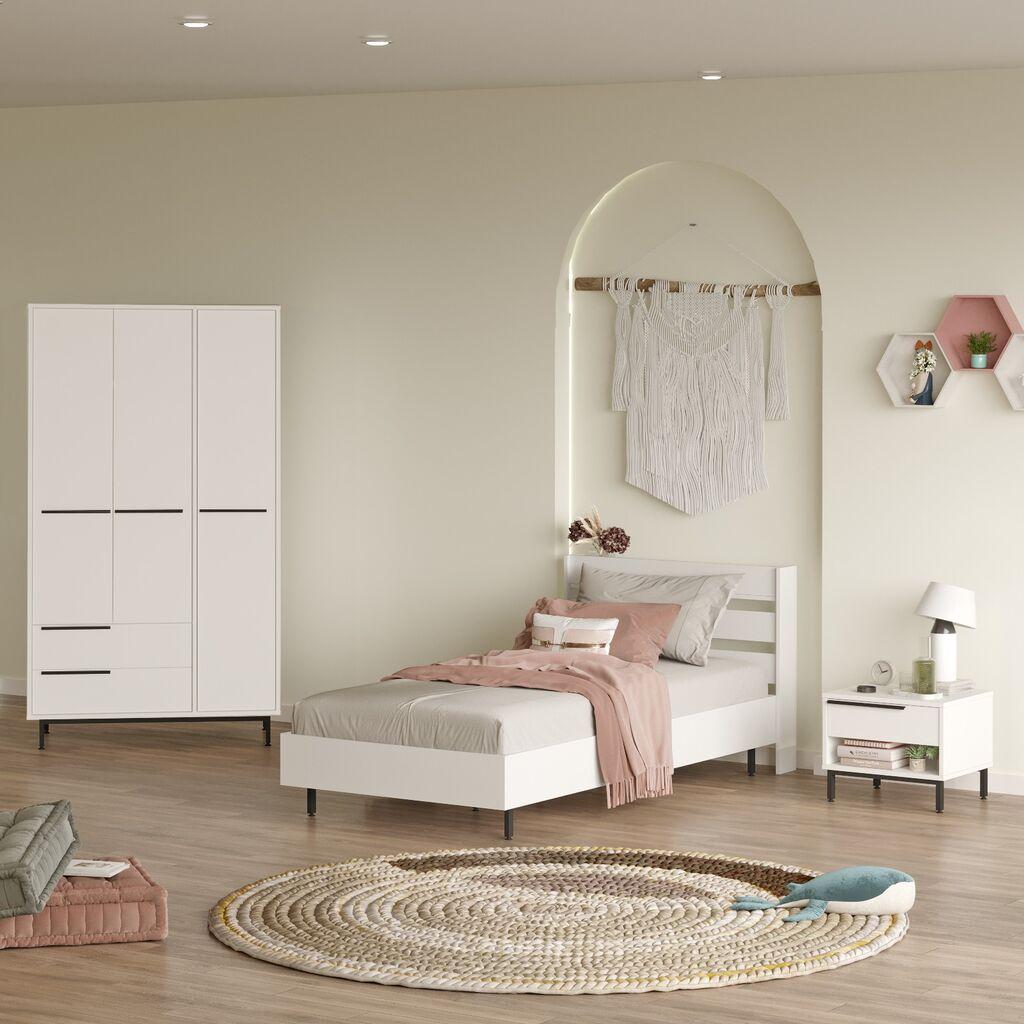 Комплет спална соба Hanah Home за тинејџери ON23-W, бела
