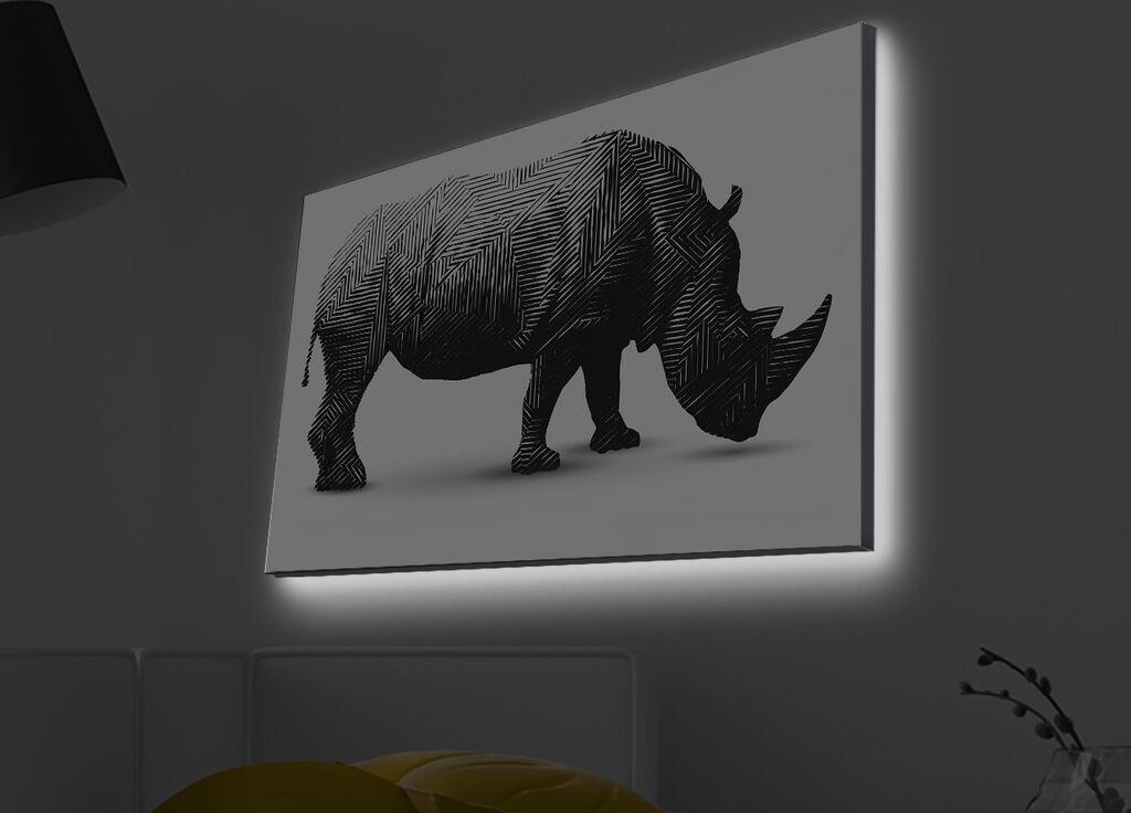Слика „Волити" на платно со LED осветлување 45x70 см