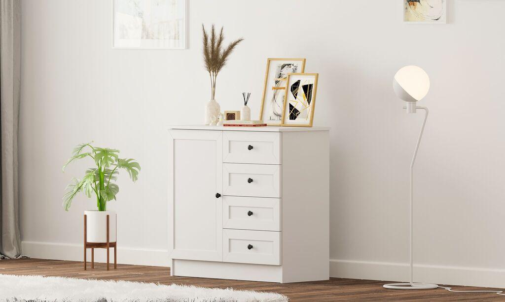 Комода Hanah Home Rb-168-04-002, 87x85x43 см, бела