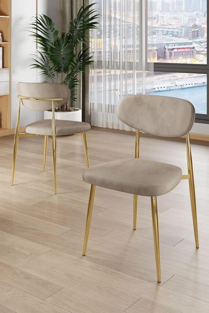 Комплет столчиња Hanah Home Vina, 56x76x97 см, 6 парчиња, беж