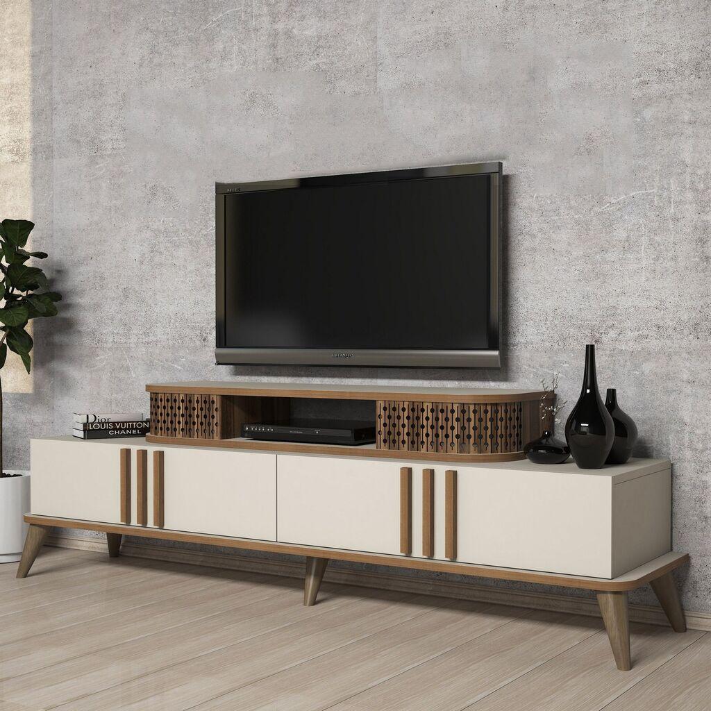 ТВ кабинет Hanah Home Eylul, 168x39x51 см, крем боја