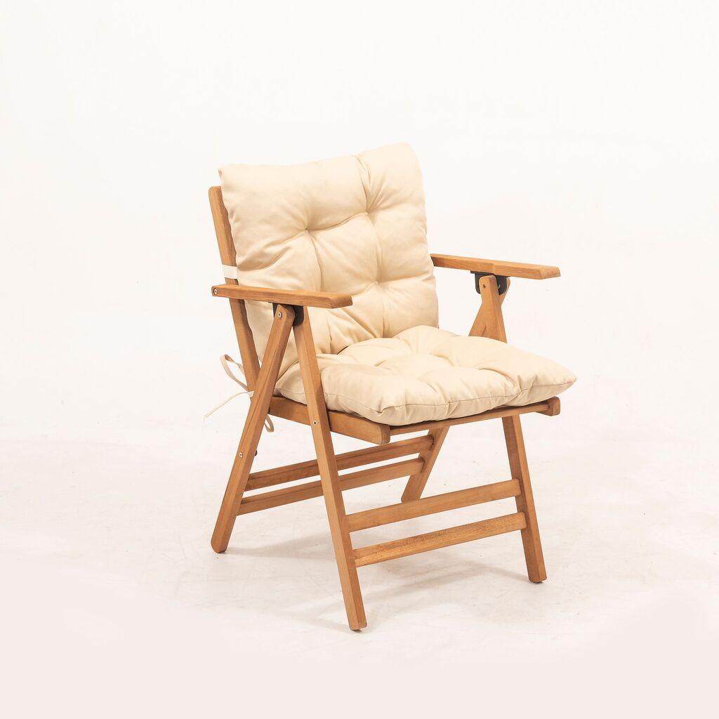 Градинарска столица Hanah Home MYL04, 45x89x43 см, беж