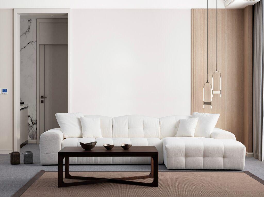 Аголна гарнитура Atelier del Sofa Pescara L2-Chl, 316x165 см, бела