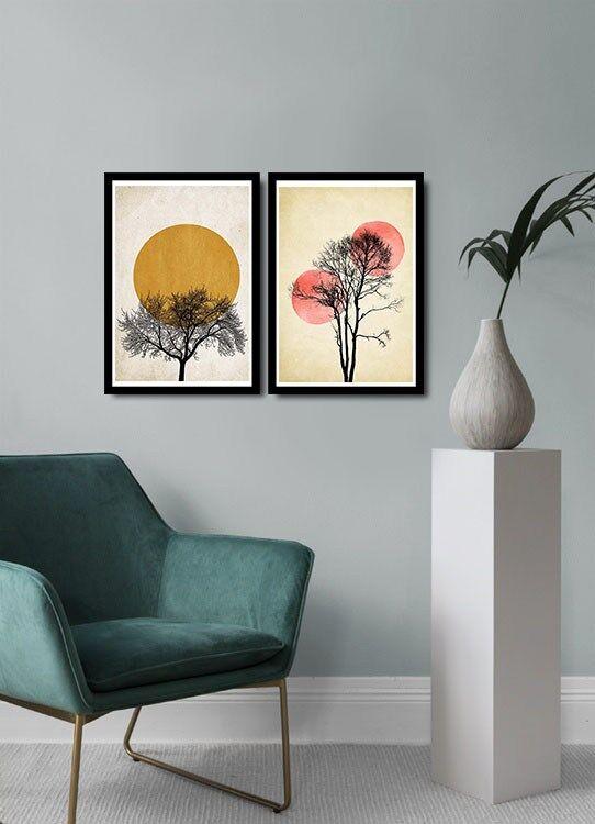 Wallity 2PSCTCIZ 007 Декоративна слика, 2 парчиња, 36x51 см