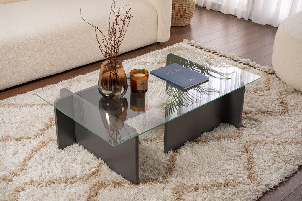 Маса Hanah Home Club Flavio, 105x30x65 см, антрацит