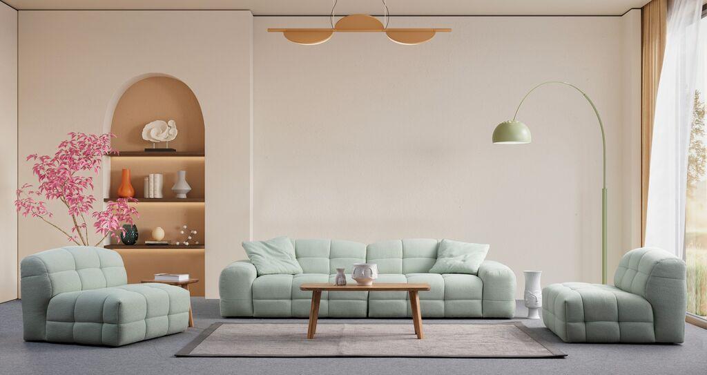Фотелја Atelier del Sofa Pescara O1, 108 x 108 x 83 см, во боја на свежина