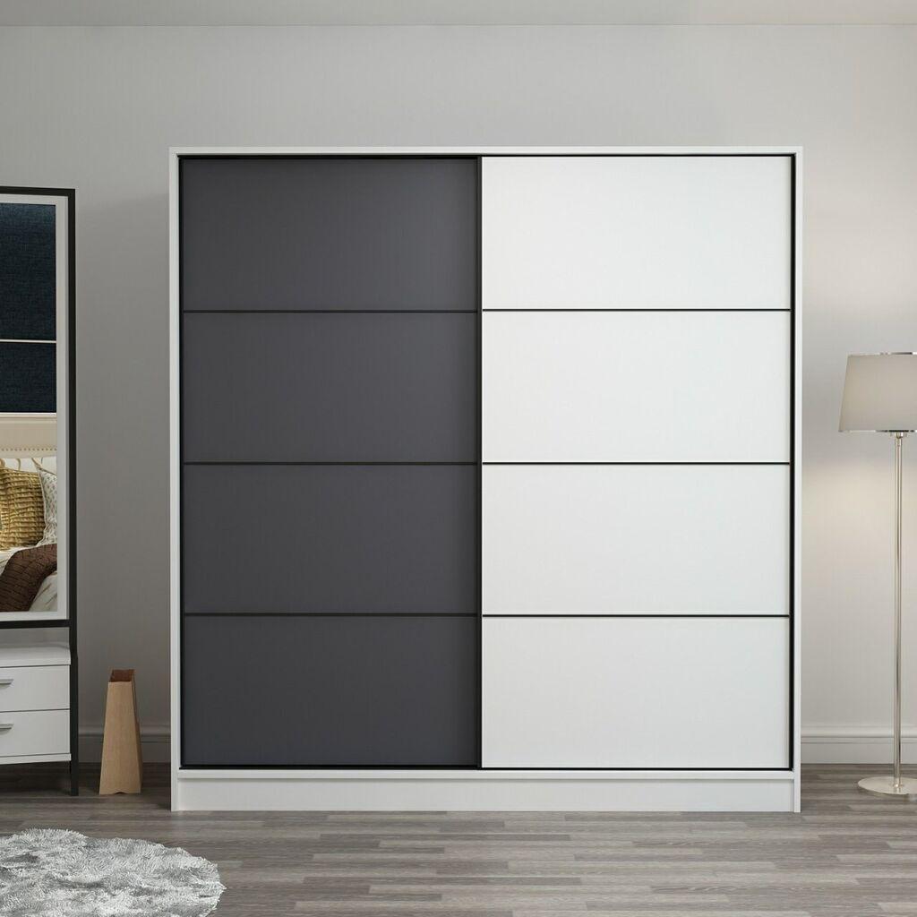 Гардеробер Hanah Home Kale-3970, 180x210x52 см, сиво-бела