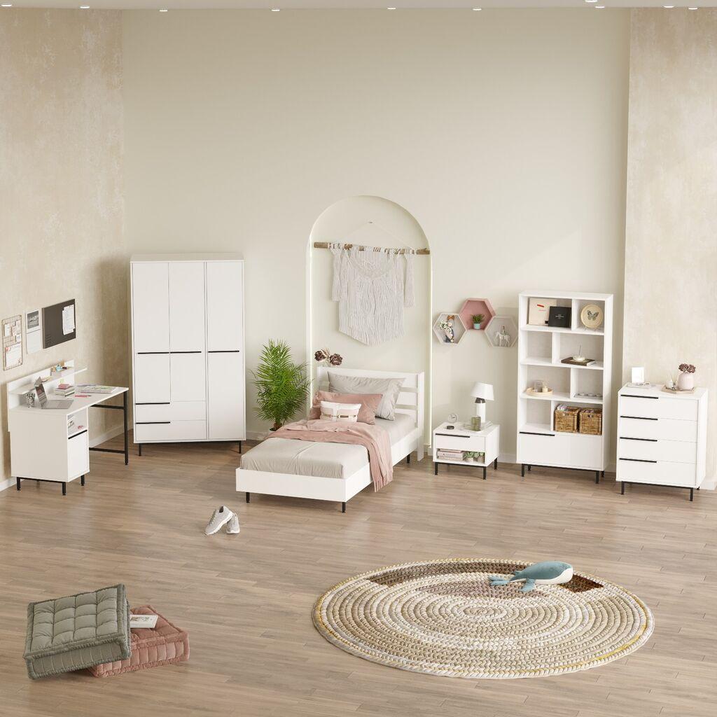 Комплет спална соба Hanah Home за тинејџери ON26-W, бела
