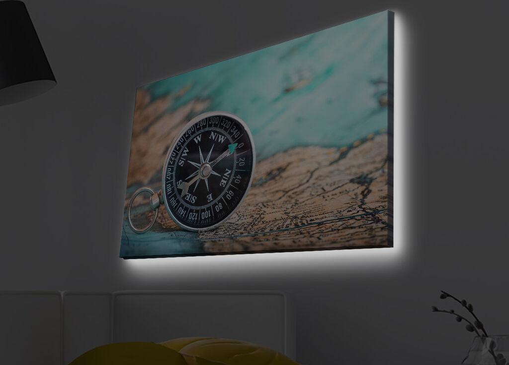 Слика „Волити" на платно со LED осветлување 45x70 см